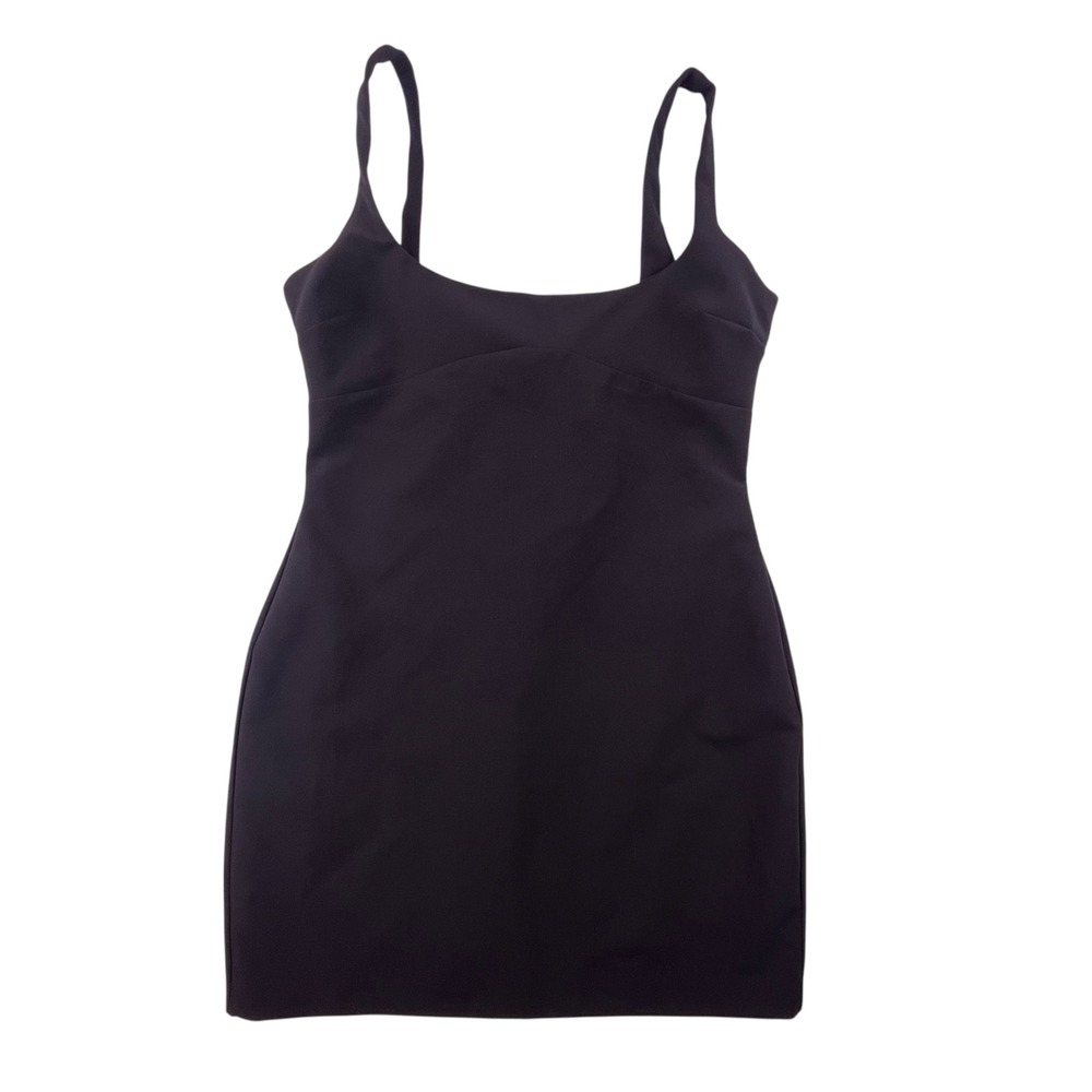 Zara Black Mini Bodycon Dress Scoop Neck Sleeveless 8342/301/800 XL